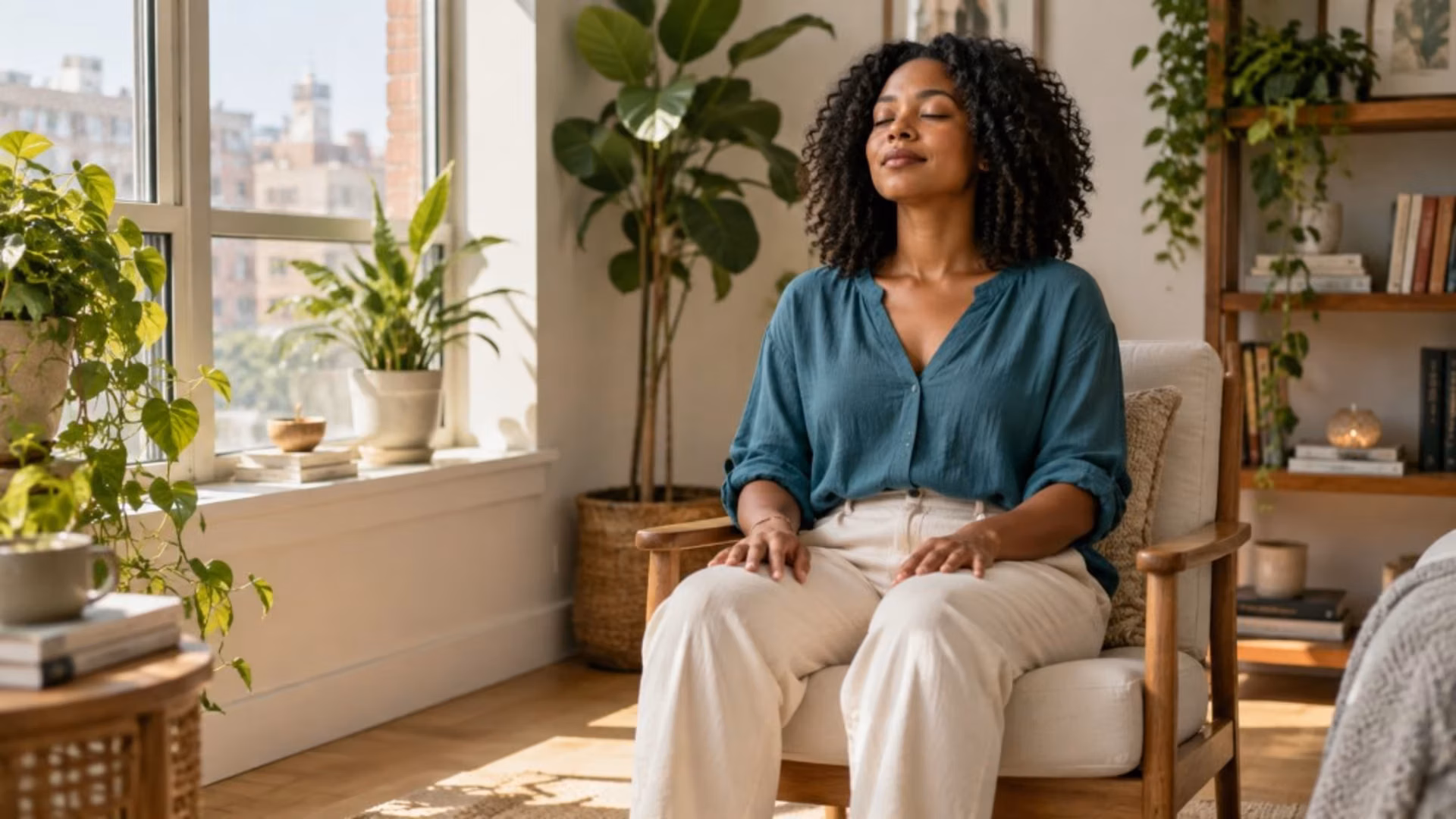 ADHD and meditation: sitting by a sunny window and practicing mindfulness without emptying the mind