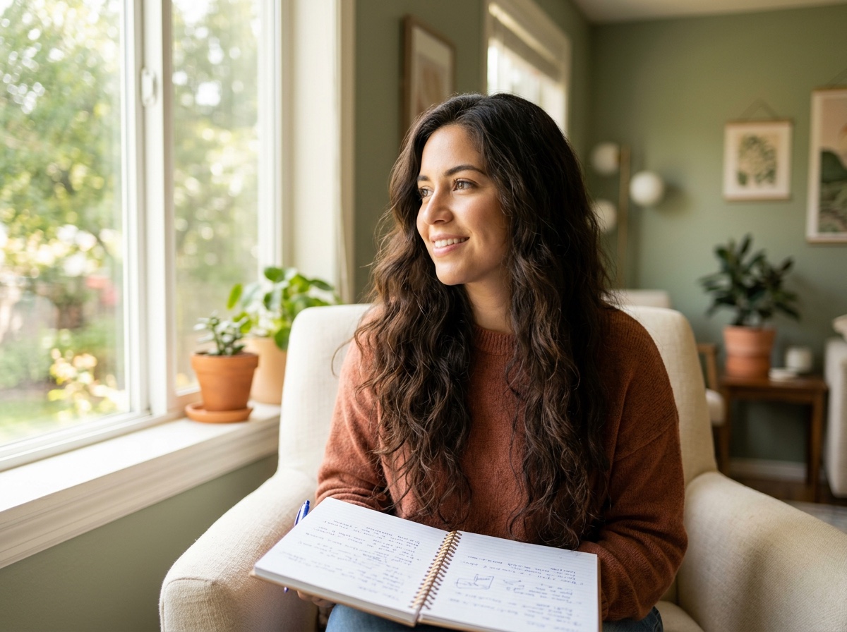 Person at a desk with scattered notes reflecting ADHD attention patterns