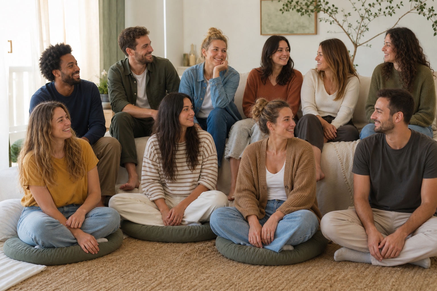 Quiet moment of self-awareness after T-Group practice
