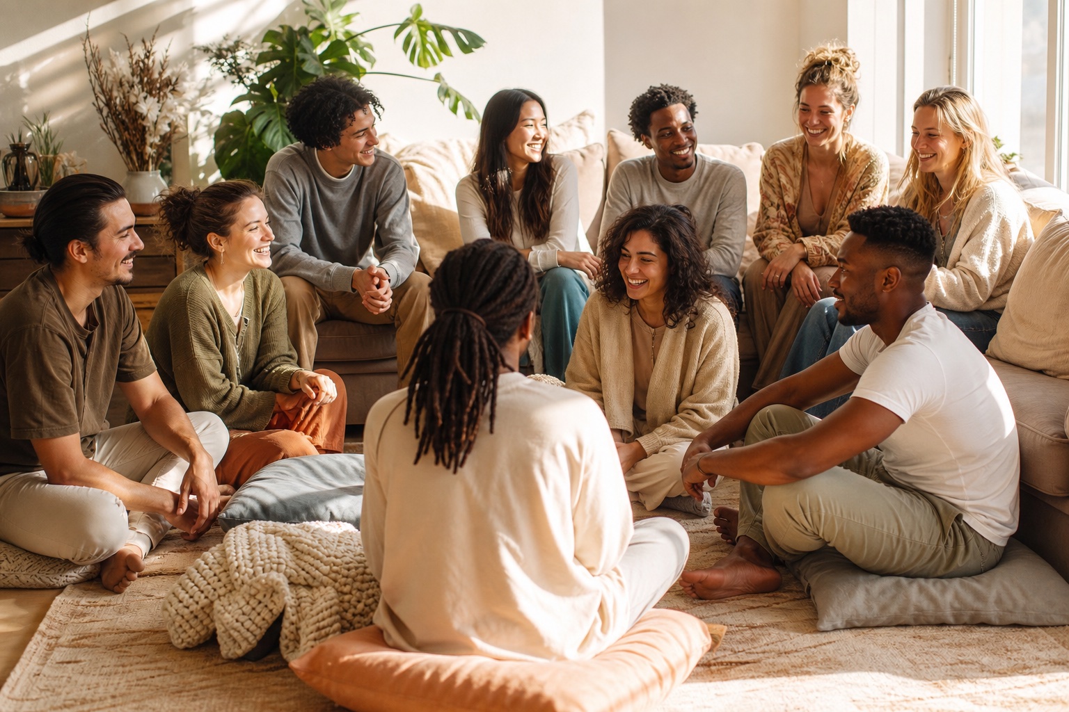 Group members sharing with openness in T-Group