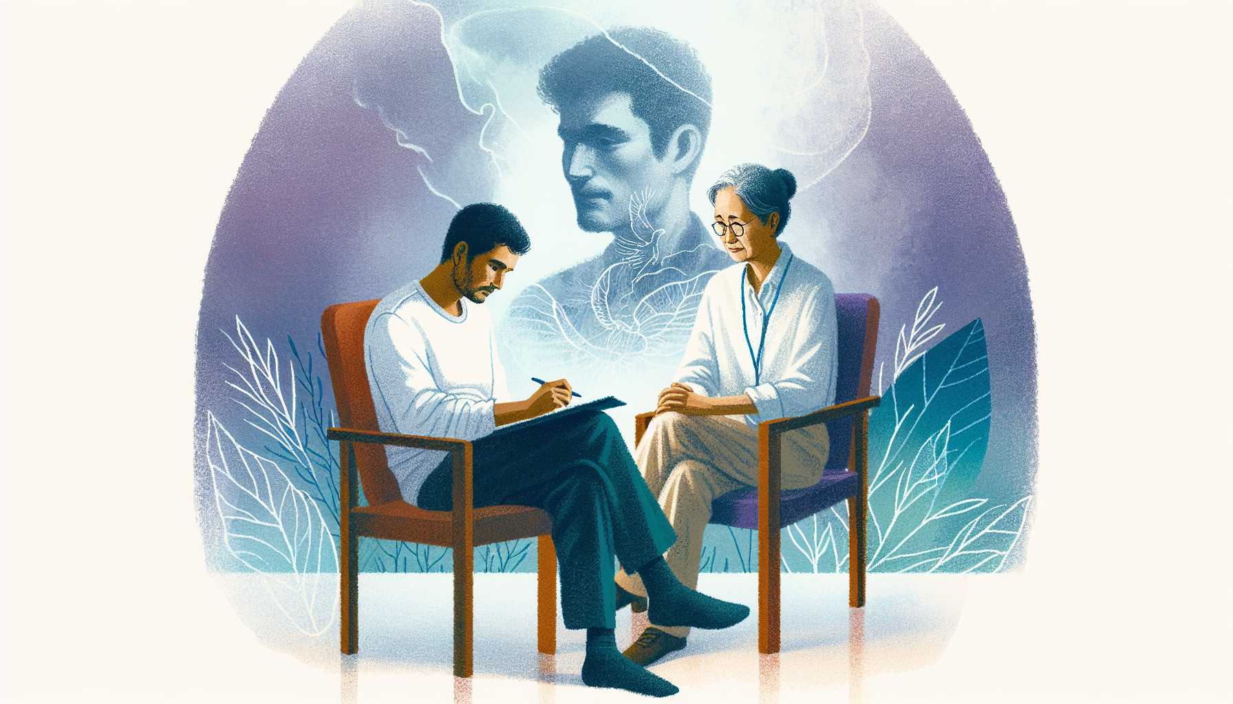 Ilustración terapéutica de apoyo empático en el tratamiento del Trastorno de Personalidad Límite