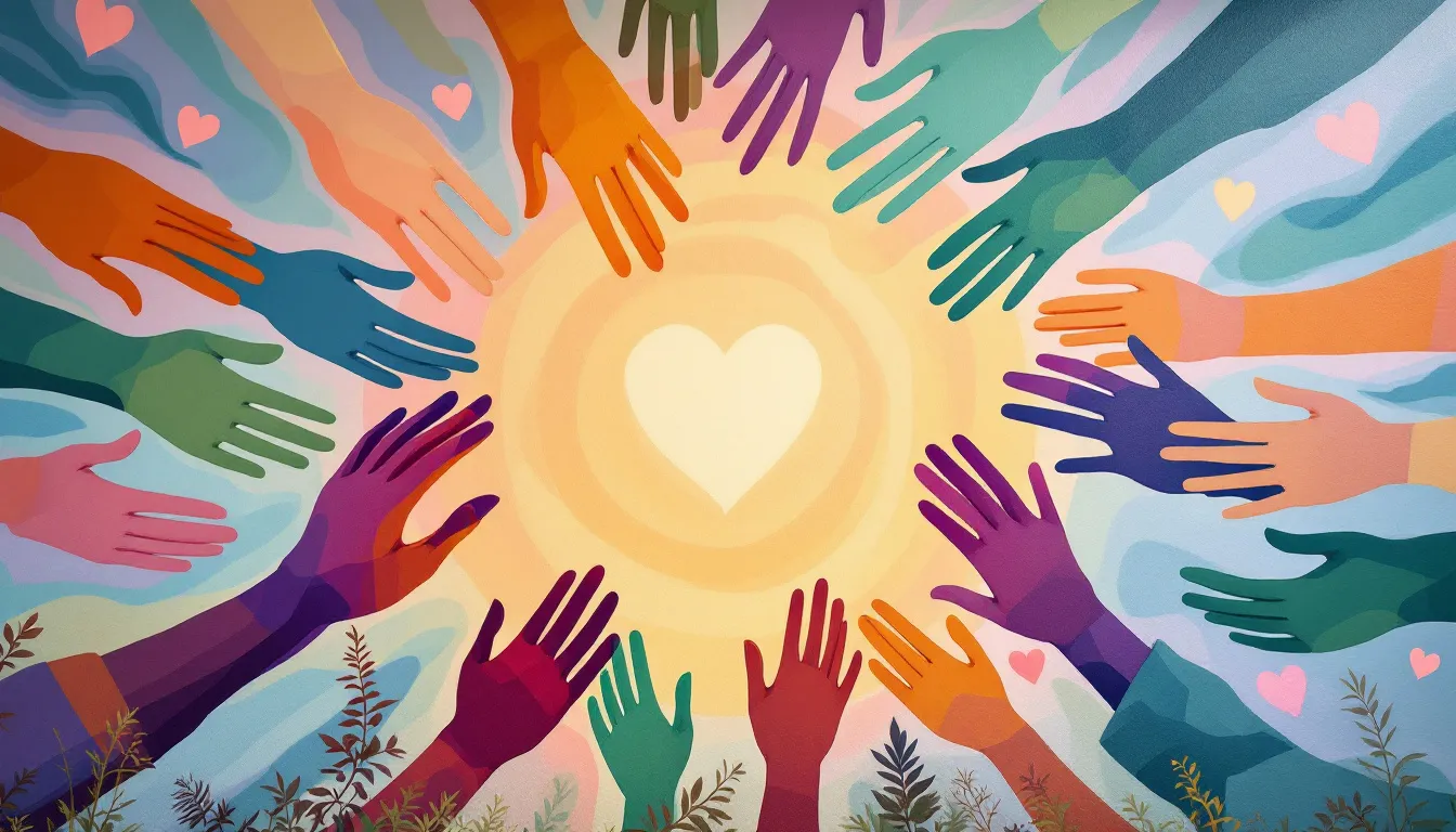 An illustration of a person taking initial steps to join a support group.
