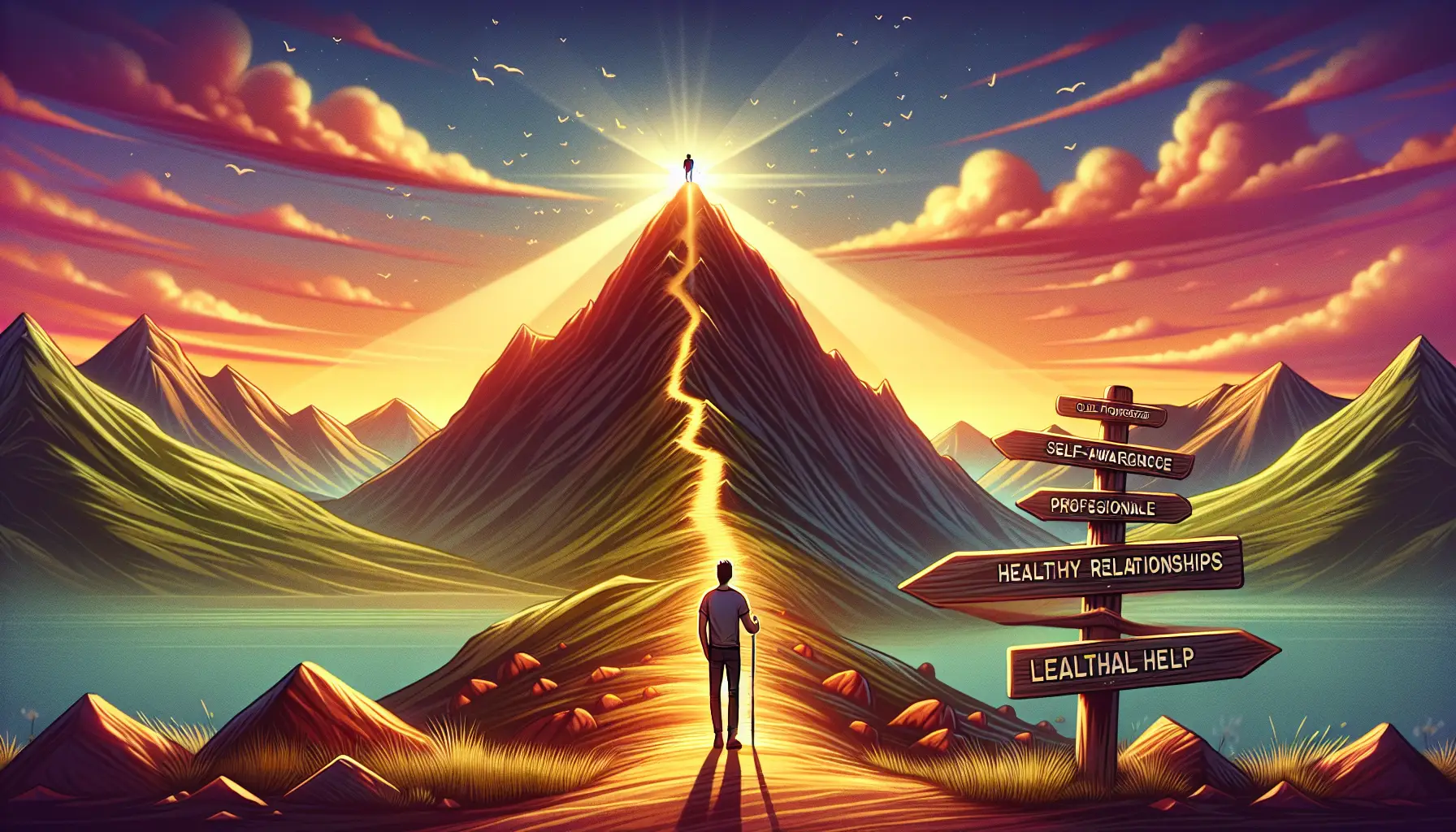 Illustration of overcoming limerence