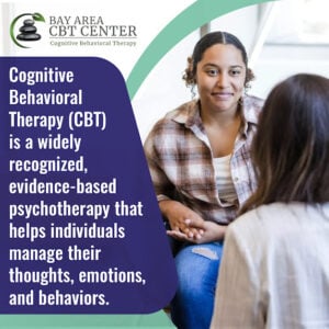 In a serene therapy session, two people engage in conversation, exploring the transformative benefits of CBT. This approach not only enhances mental health but also integrates mindfulness to foster a deeper understanding and management of thoughts and emotions.