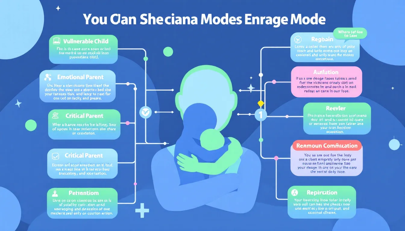 An illustration of practical exercises for therapy sessions, focusing on validating schema modes.