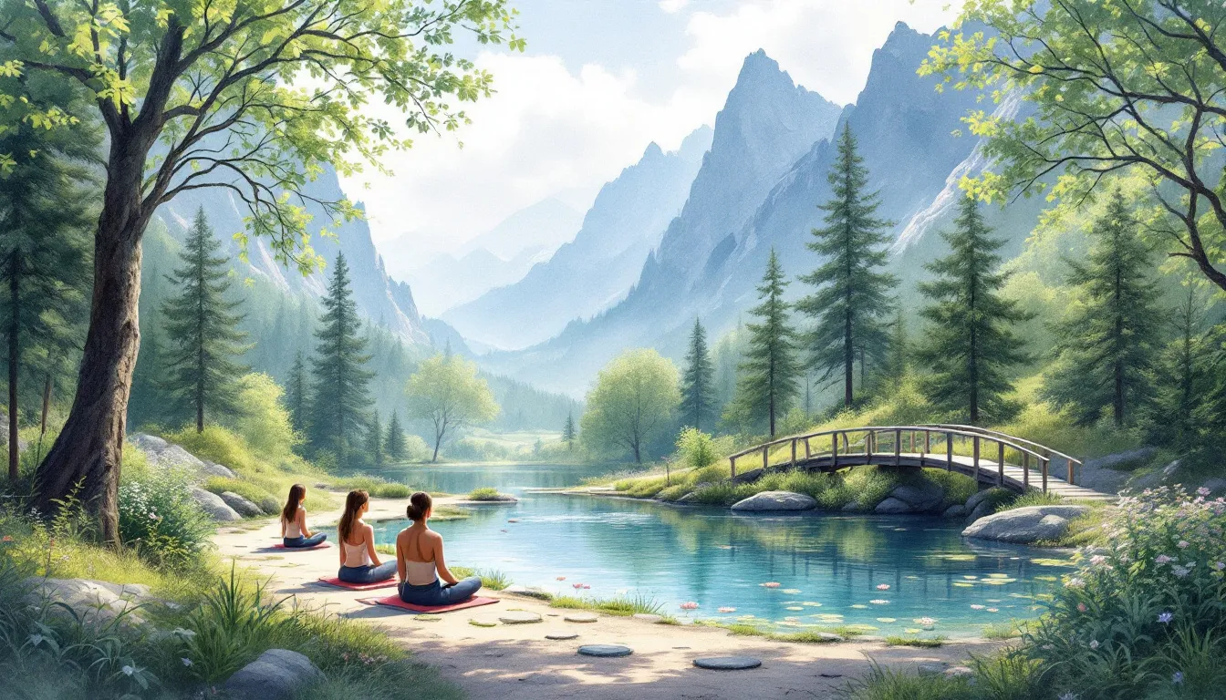 Wilderness meditation retreats in nature.