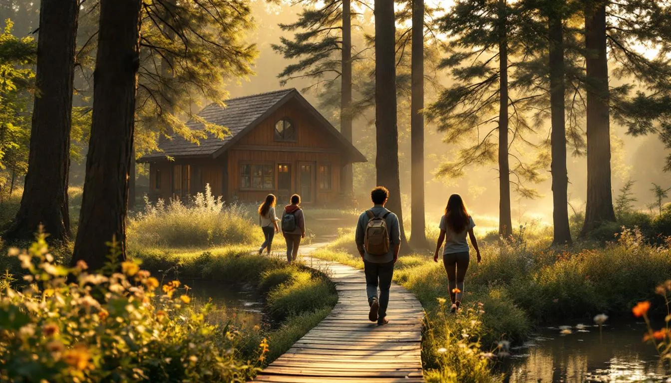 Supportive environments fostering resilience in mental health retreats.