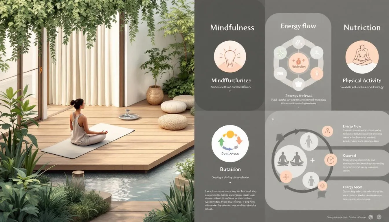 Integrating holistic practices in a wellness retreat environment.
