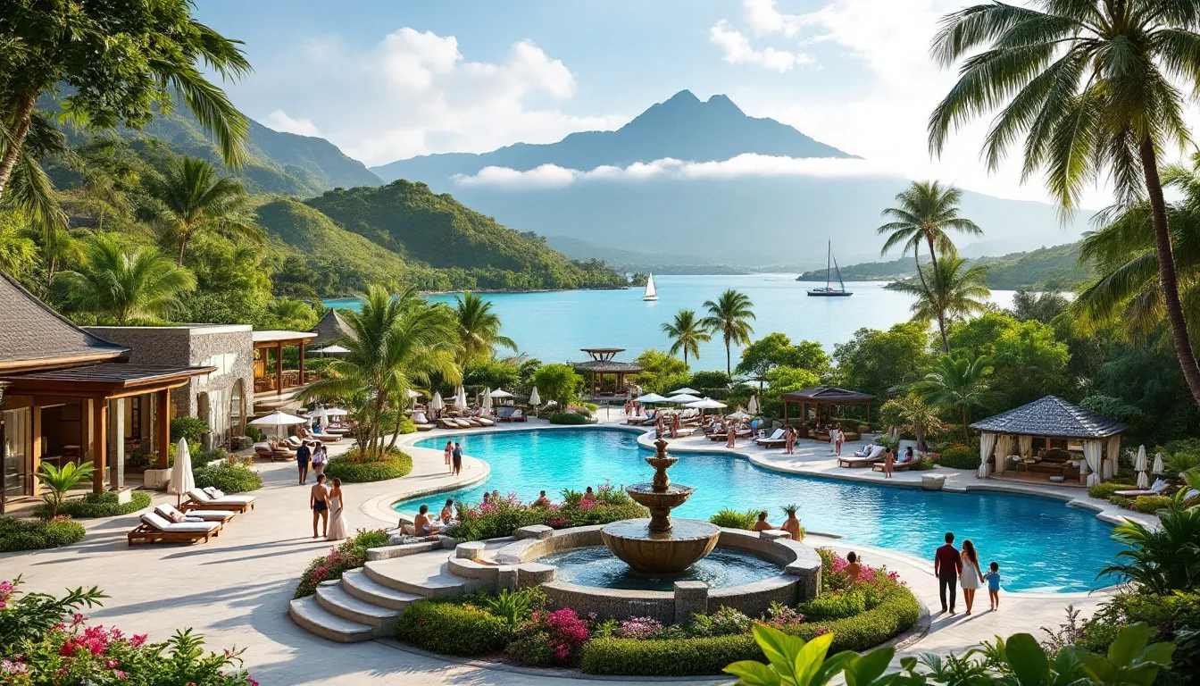 Luxury all-inclusive resort showcasing exclusive amenities for couples.