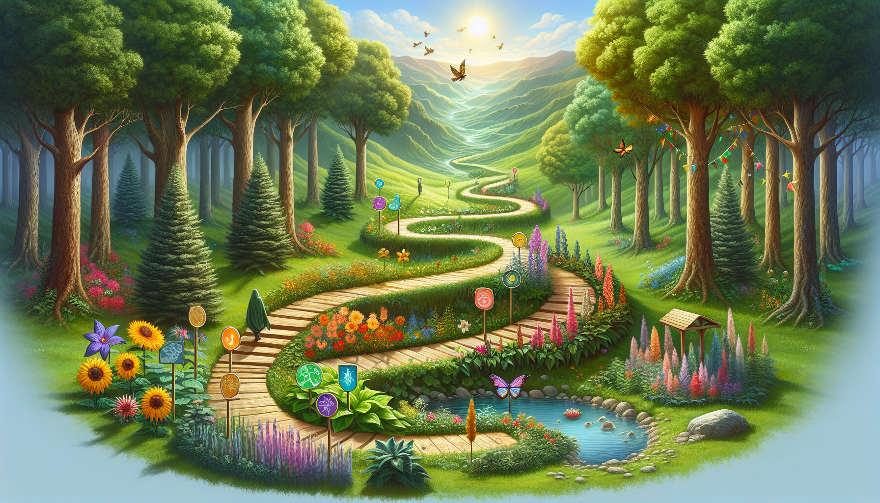 A conceptual illustration of personal growth through behavioral health retreats.