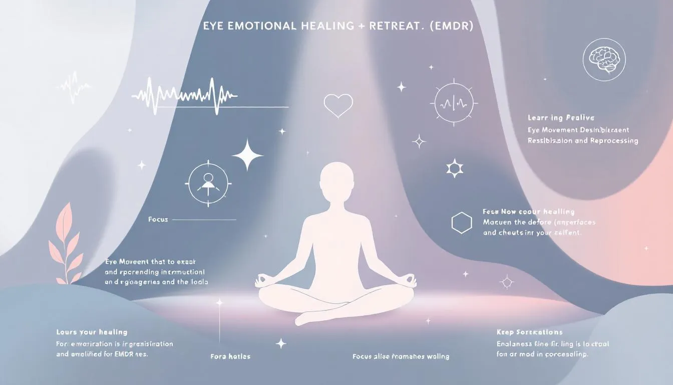 An emotional healing retreat session involving Eye Movement Desensitization and Reprocessing (EMDR).