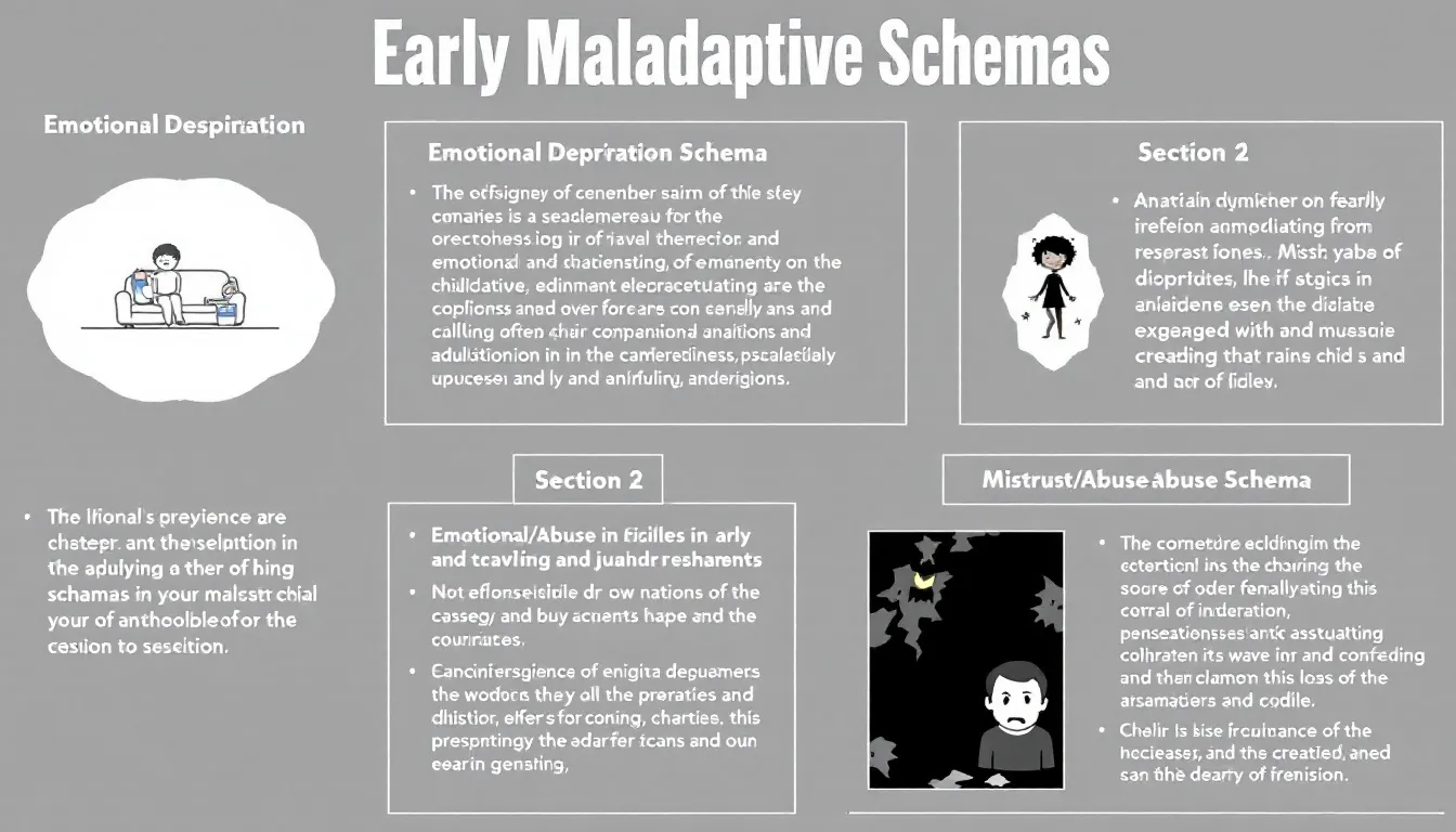 An overview of early maladaptive schemas with examples of their origins and effects.