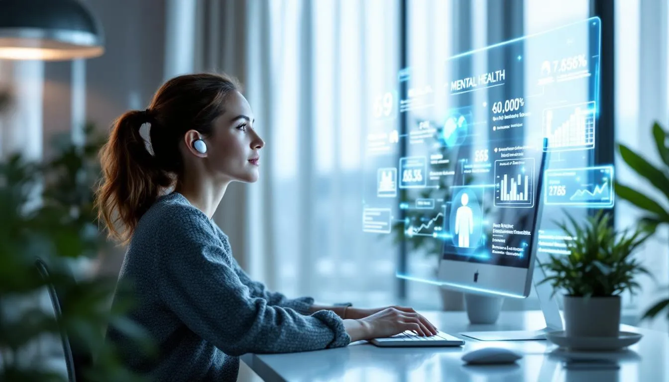 A person engaging in a virtual intensive outpatient program (IOP) session.