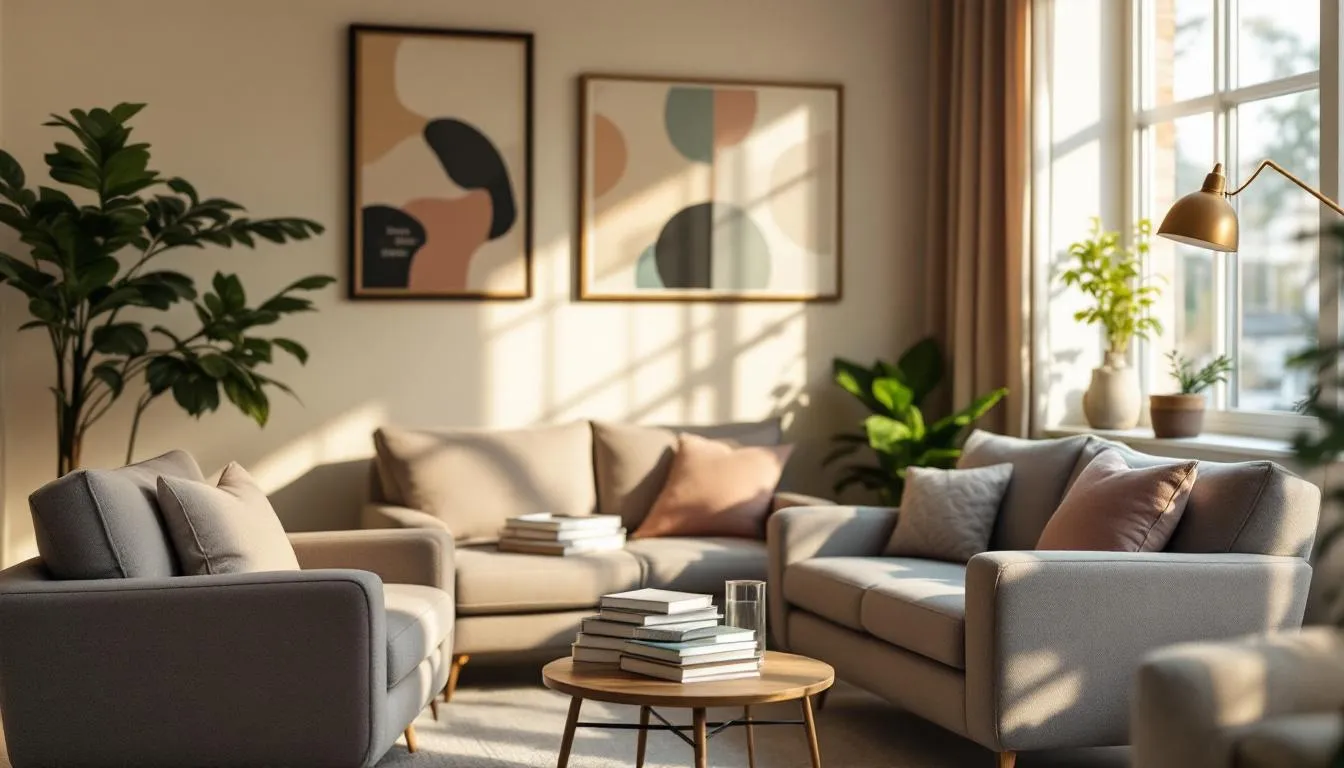 A therapist's office showing a welcoming environment for couples therapy sessions, highlighting insurance coverage discussions.