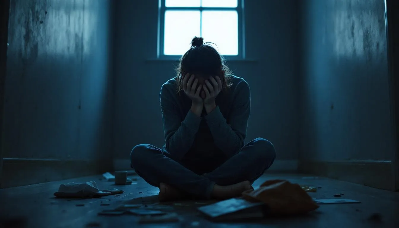 A visual representation of intense grief and emotional pain experienced during the grieving process.