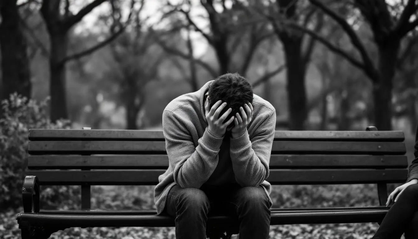 A person seeking support from a friend, indicating the need for emotional support outside the marriage.
