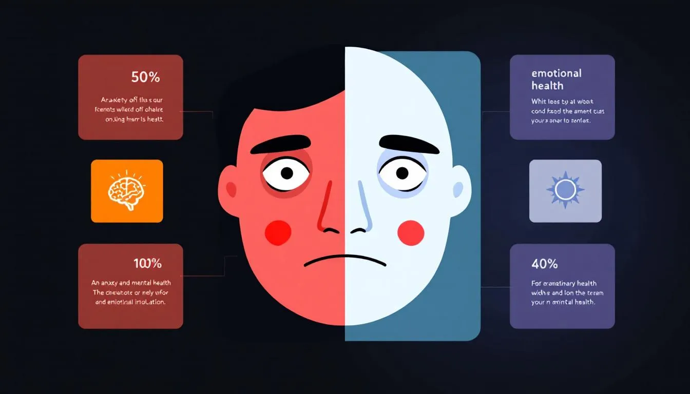 A person experiencing extreme mood swings, depicted through contrasting facial expressions.