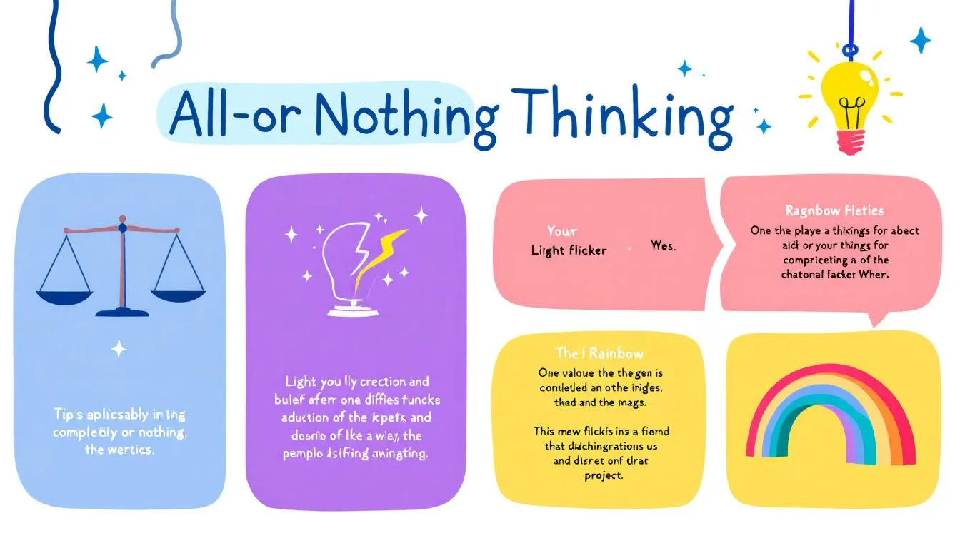 A visual representation of all-or-nothing thinking.