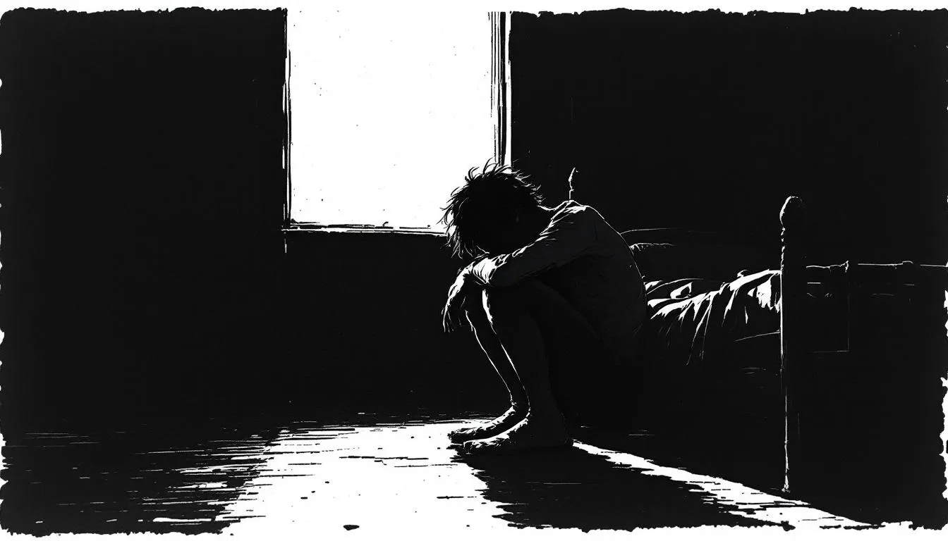 An illustration depicting the physical and psychological impact of prolonged grief disorder.