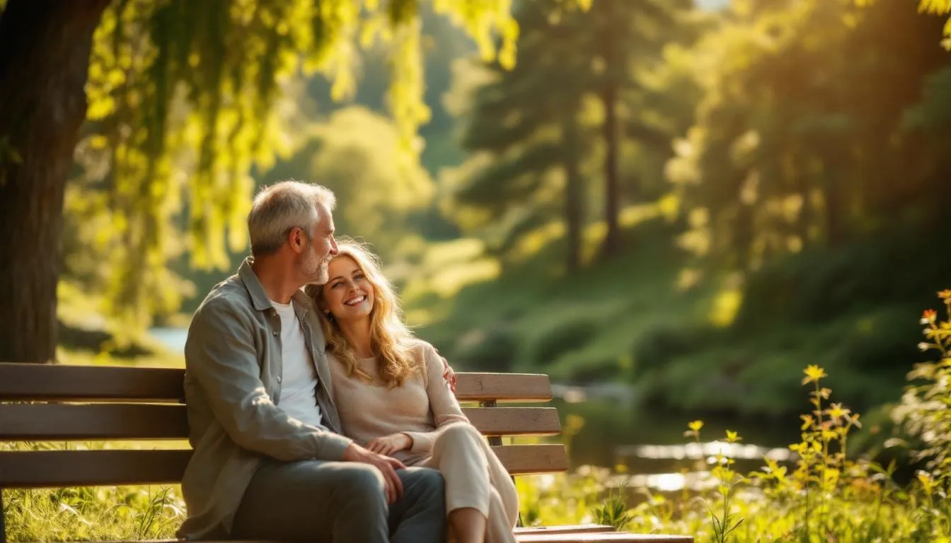 A couple planning their marriage retreat, discussing their goals and expectations.