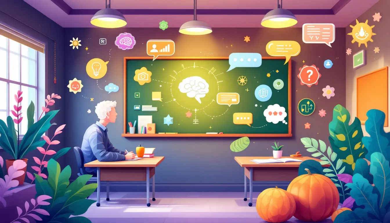 A classroom scene illustrating the benefits of cognitive learning approaches.
