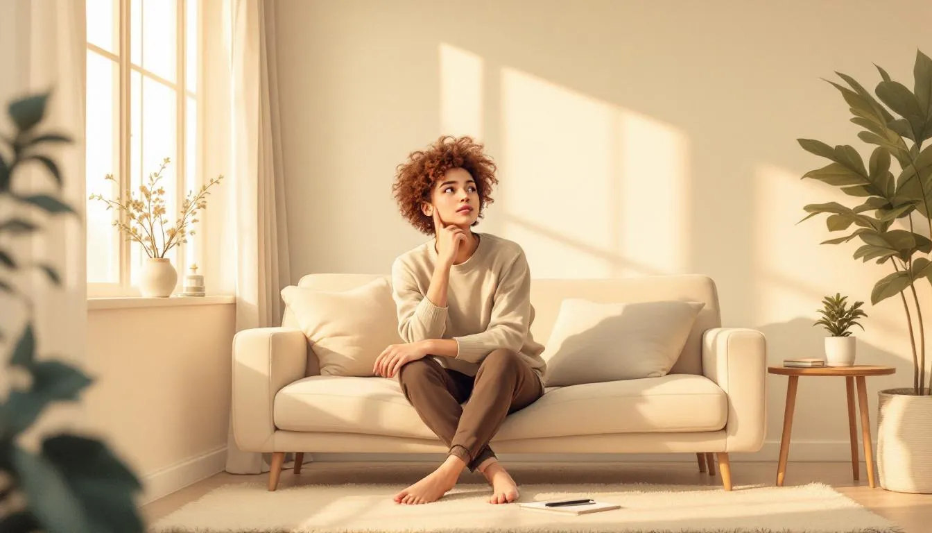 An illustration of a person in therapy, reflecting on personal growth and accountability in relationships.