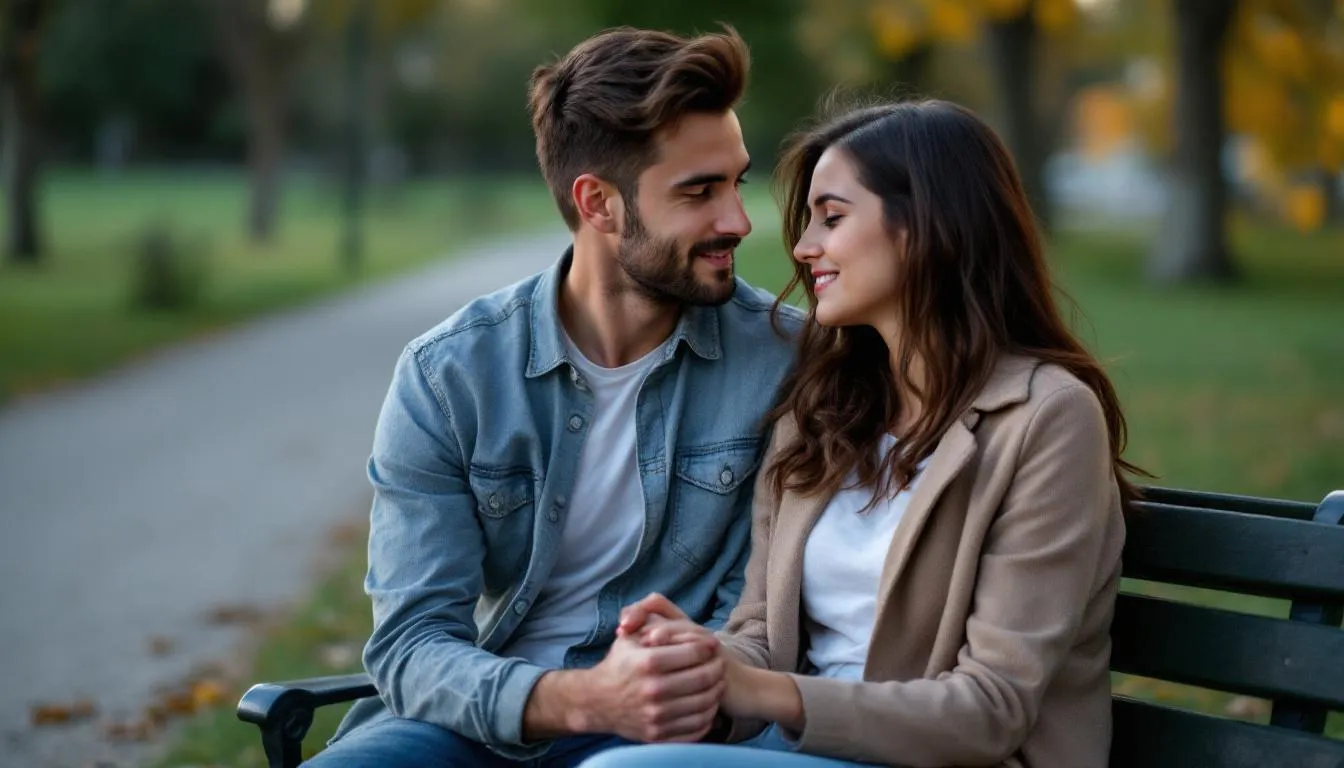 An image showing a couple sharing a moment of emotional intimacy, emphasizing the importance of trust in relationships.