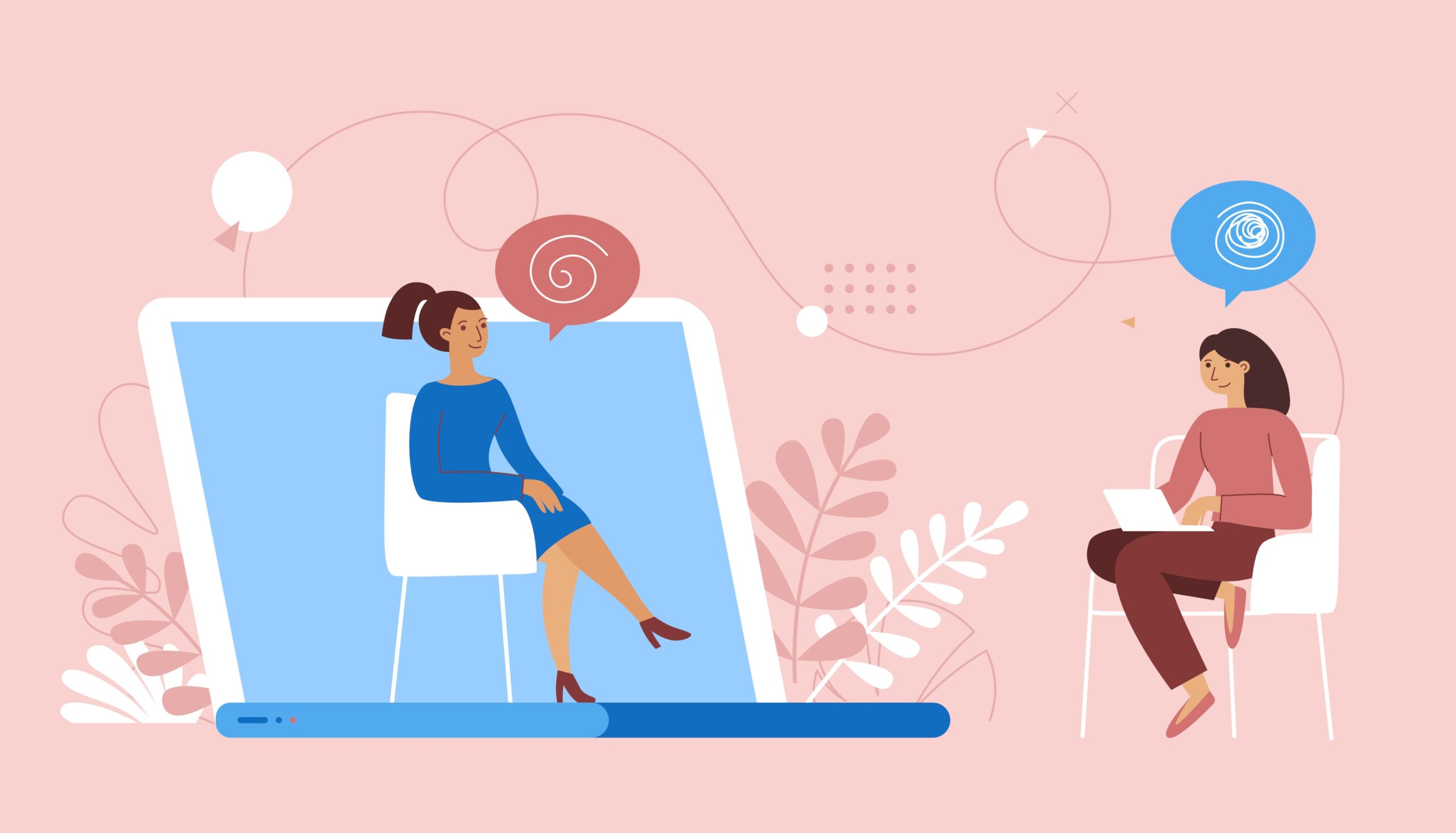 An illustration showing the difference between psychologist, psychiatrist, and therapist.