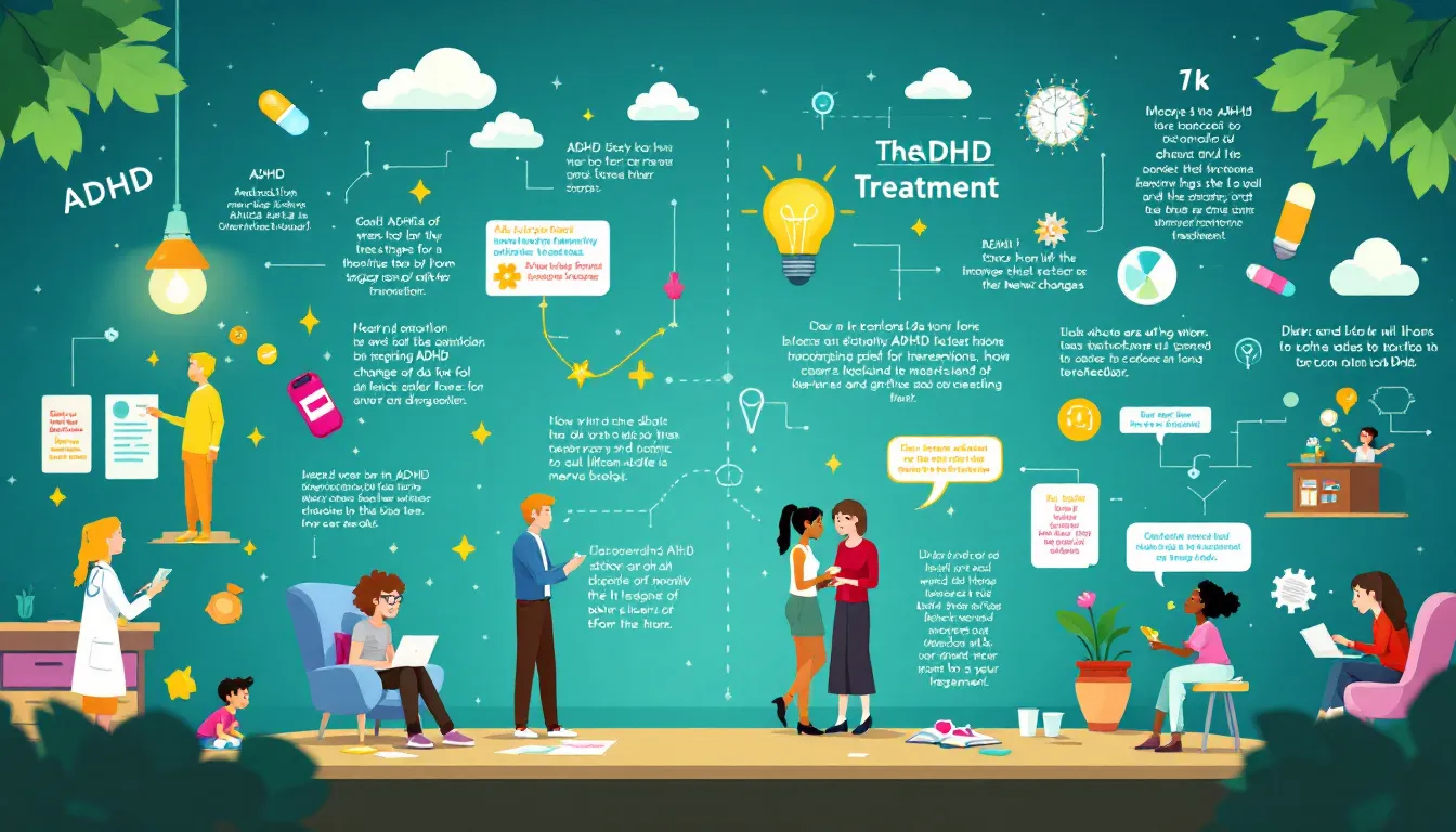 A visual representation of various ADHD treatment options.